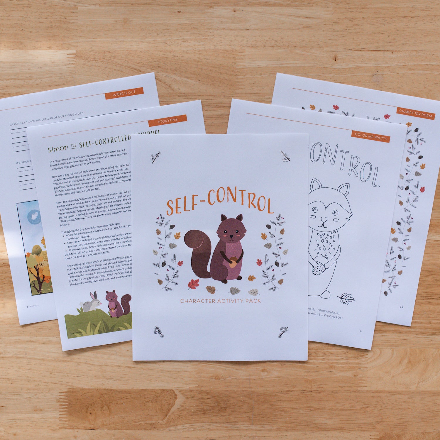 Beginner Character Activity Pack - Self Control (DOWNLOAD)