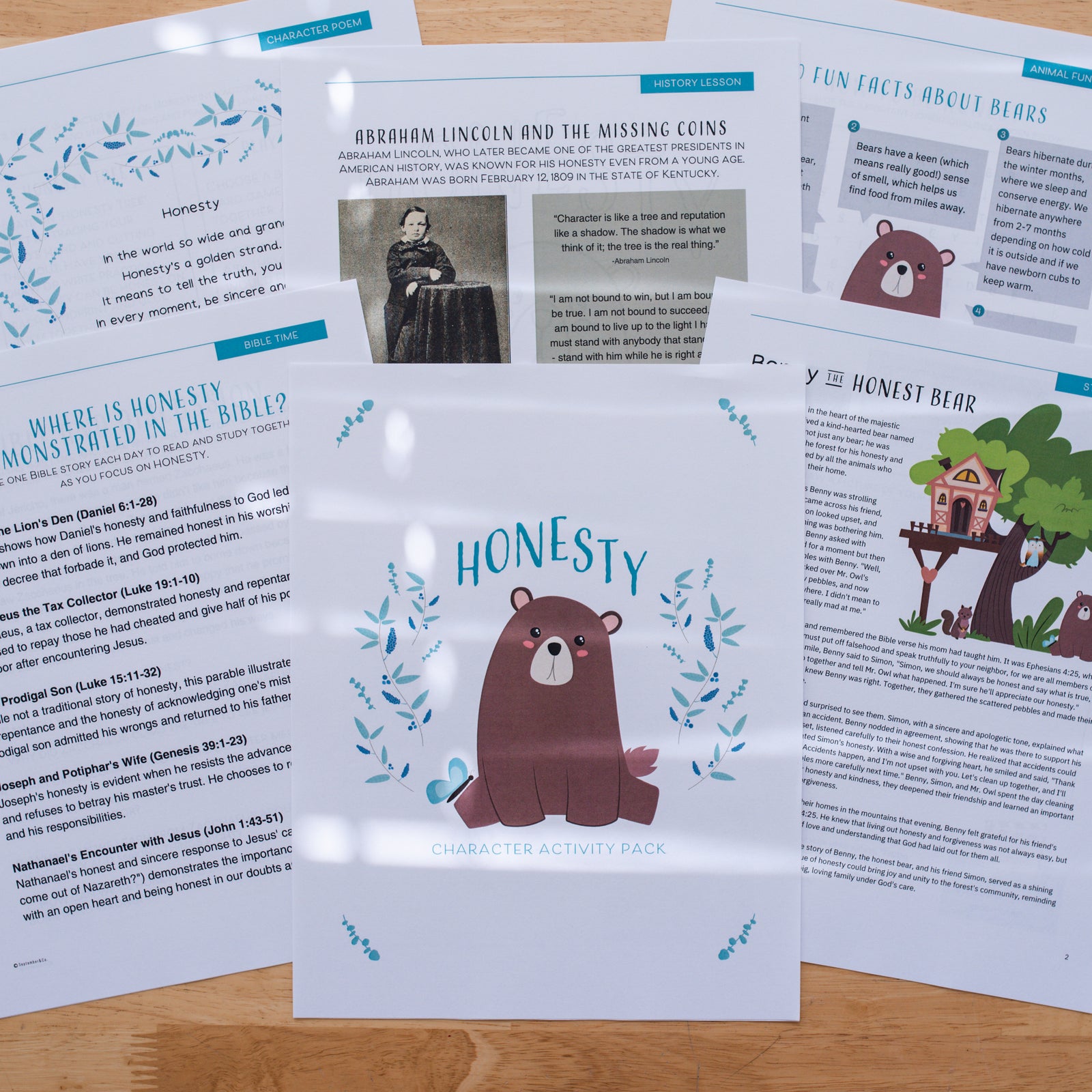 Beginner Character Activity Pack - Honesty (DOWNLOAD)