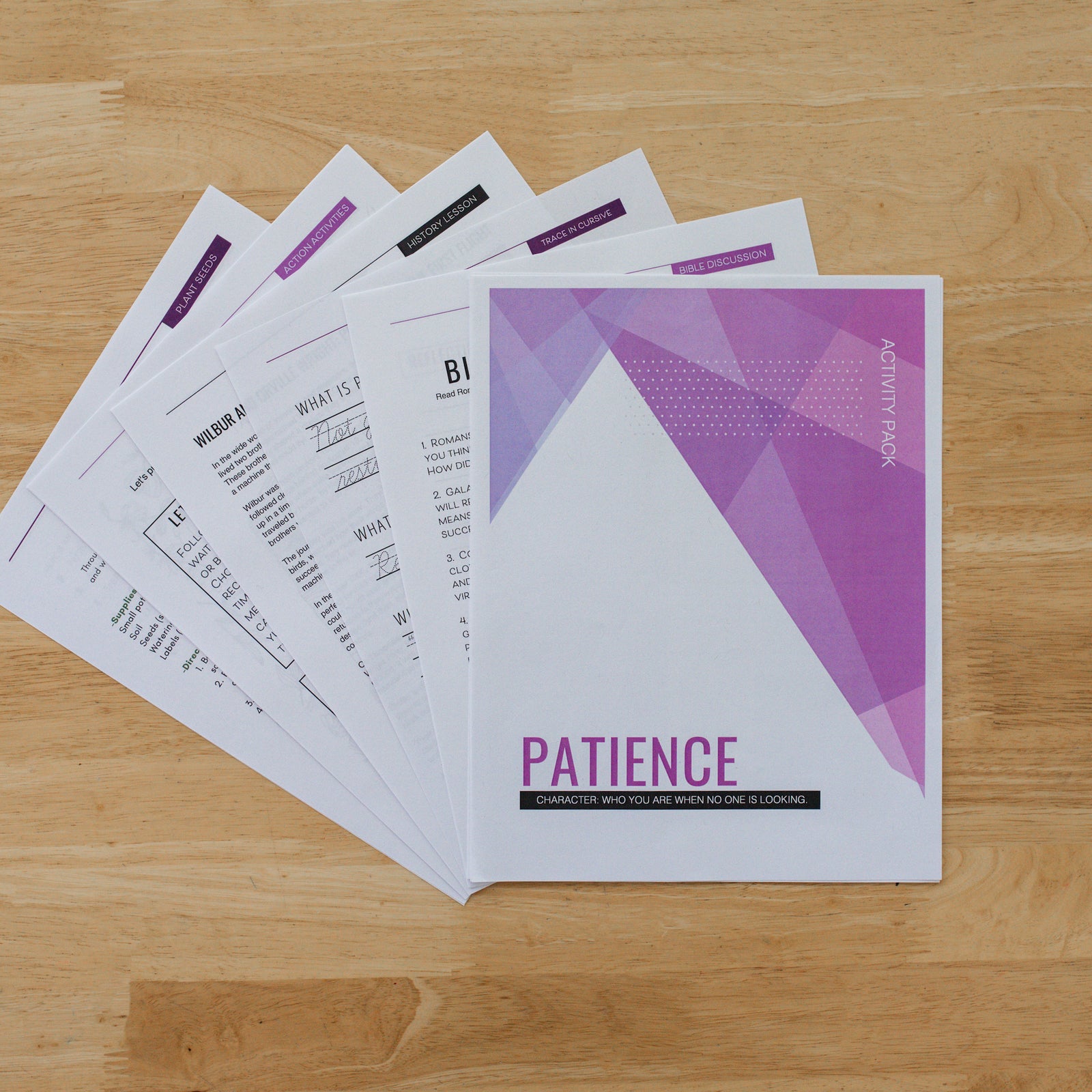 Youth Character Activity Pack - Patience (DOWNLOAD)