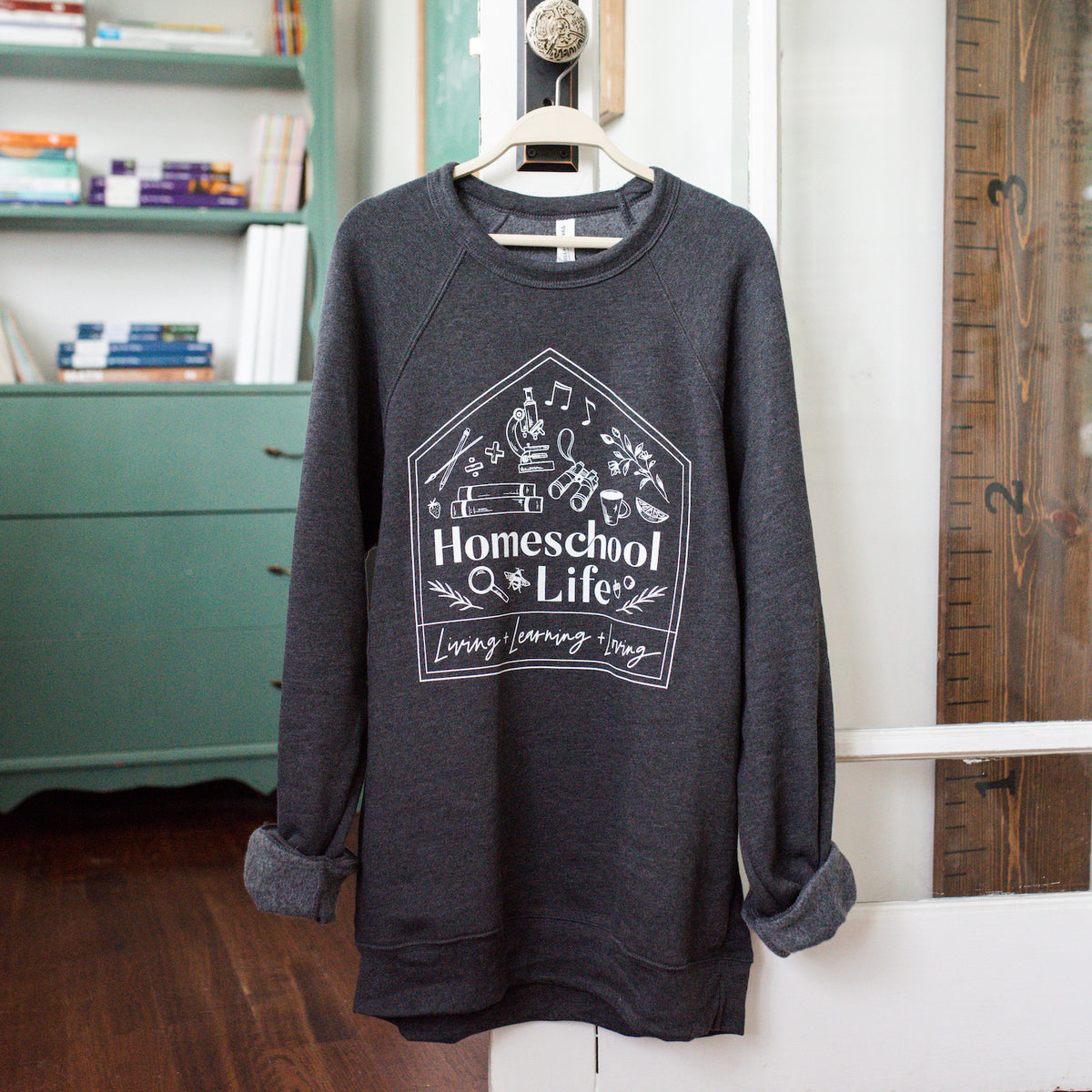 Homeschool Life Crewneck Sweatshirt - Charcoal