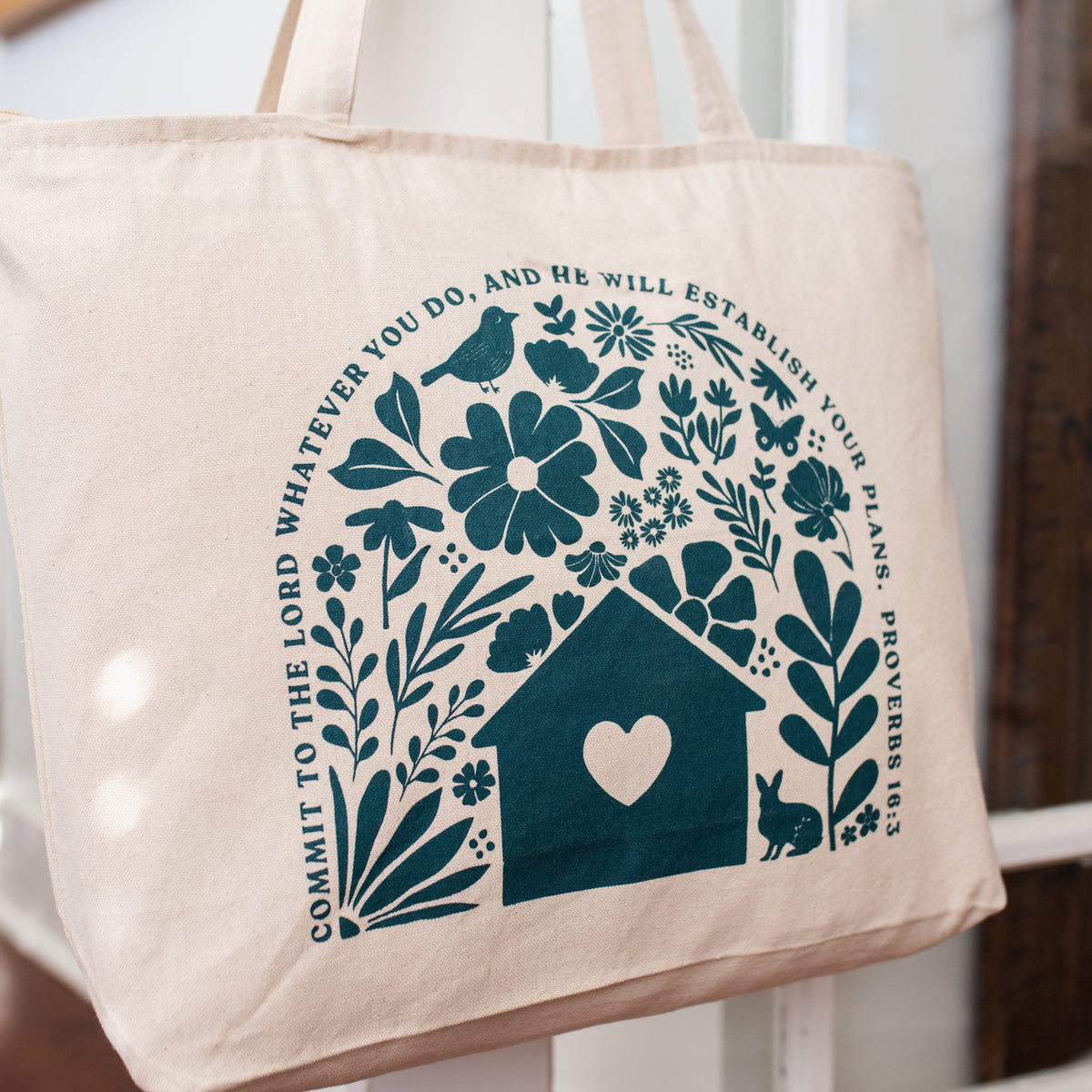 Proverbs 16:3 Tote Bag