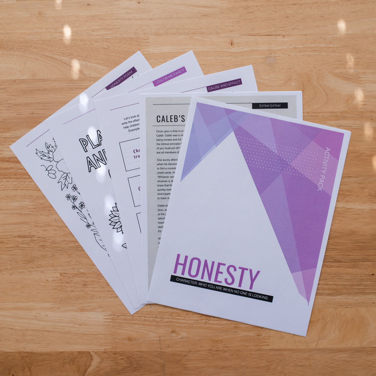 Youth Character Activity Pack - Honesty (DOWNLOAD)