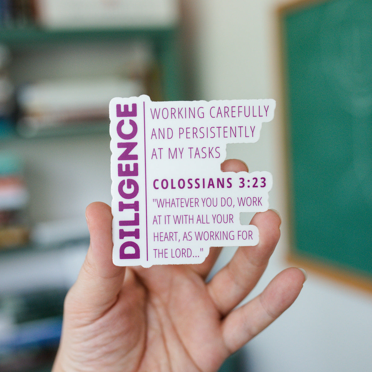 &quot;Diligence&quot; Character Sticker