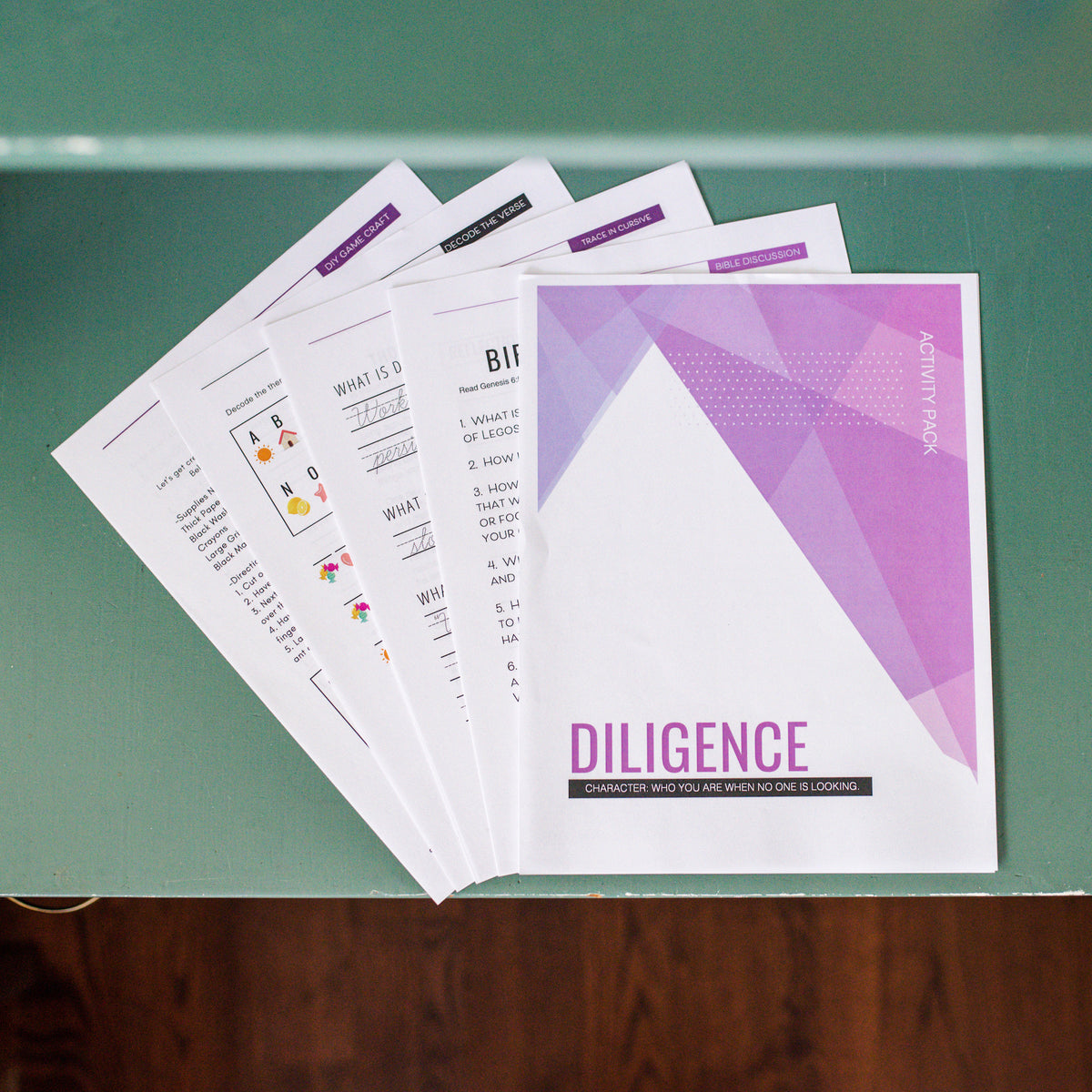 Youth Character Activity Pack - Diligence