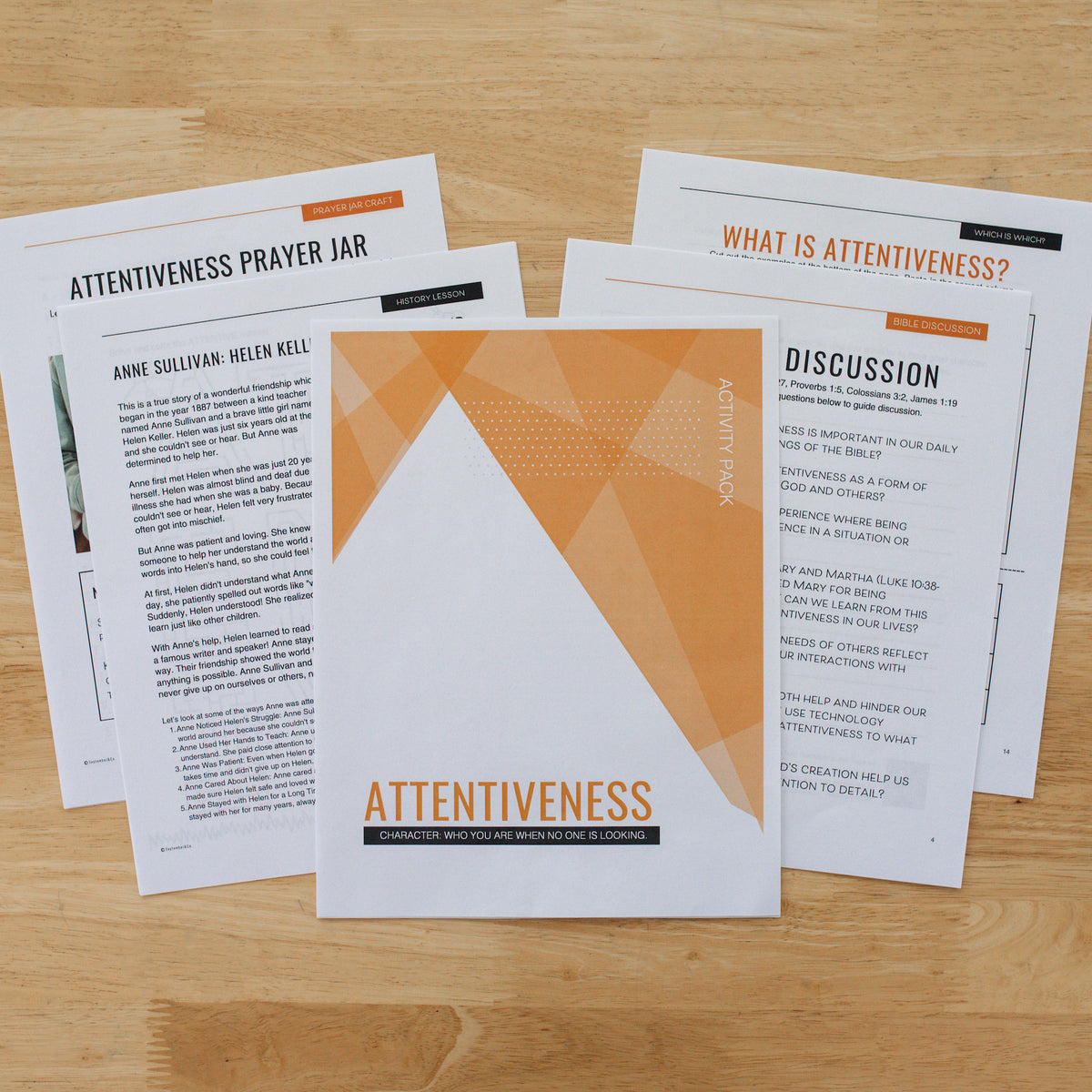 Youth Character Activity Pack - Attentiveness (DOWNLOAD)