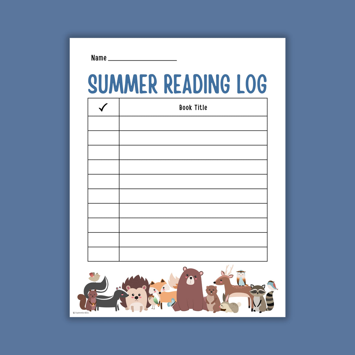 Summer Reading Log (DOWNLOAD)