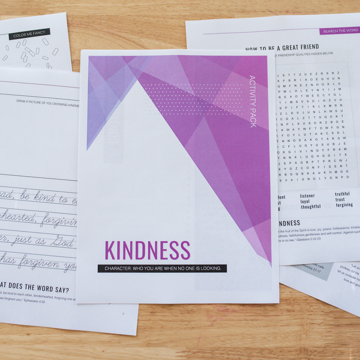Youth Character Activity Pack - Kindness (DOWNLOAD)