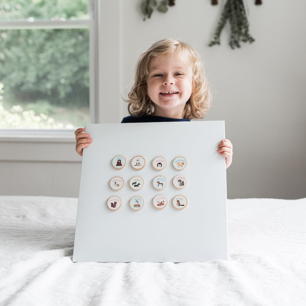 Character tokens ok a magnetic board