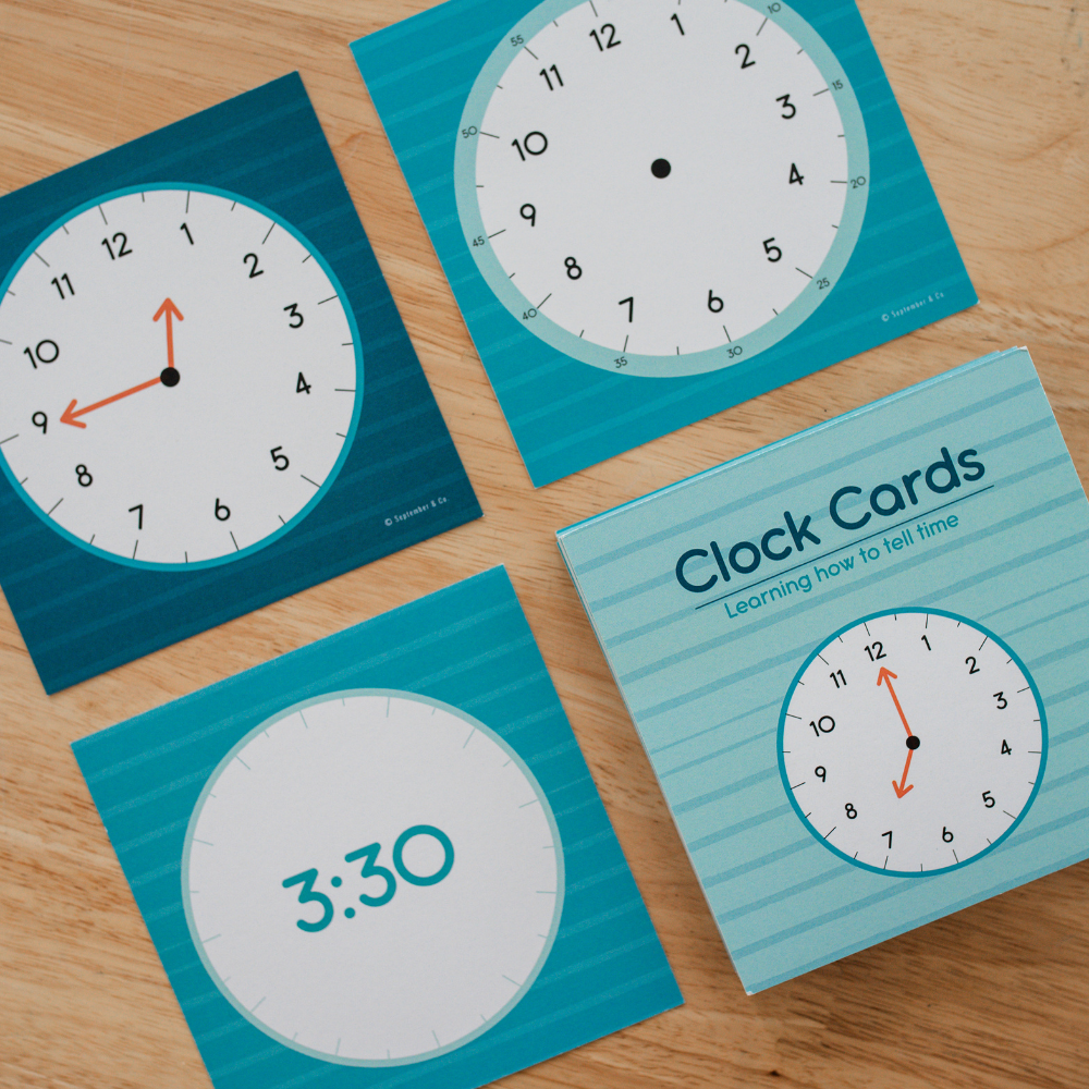 Clock Note Card Clock Cards (DOWNLOAD) - September & Co. Shop